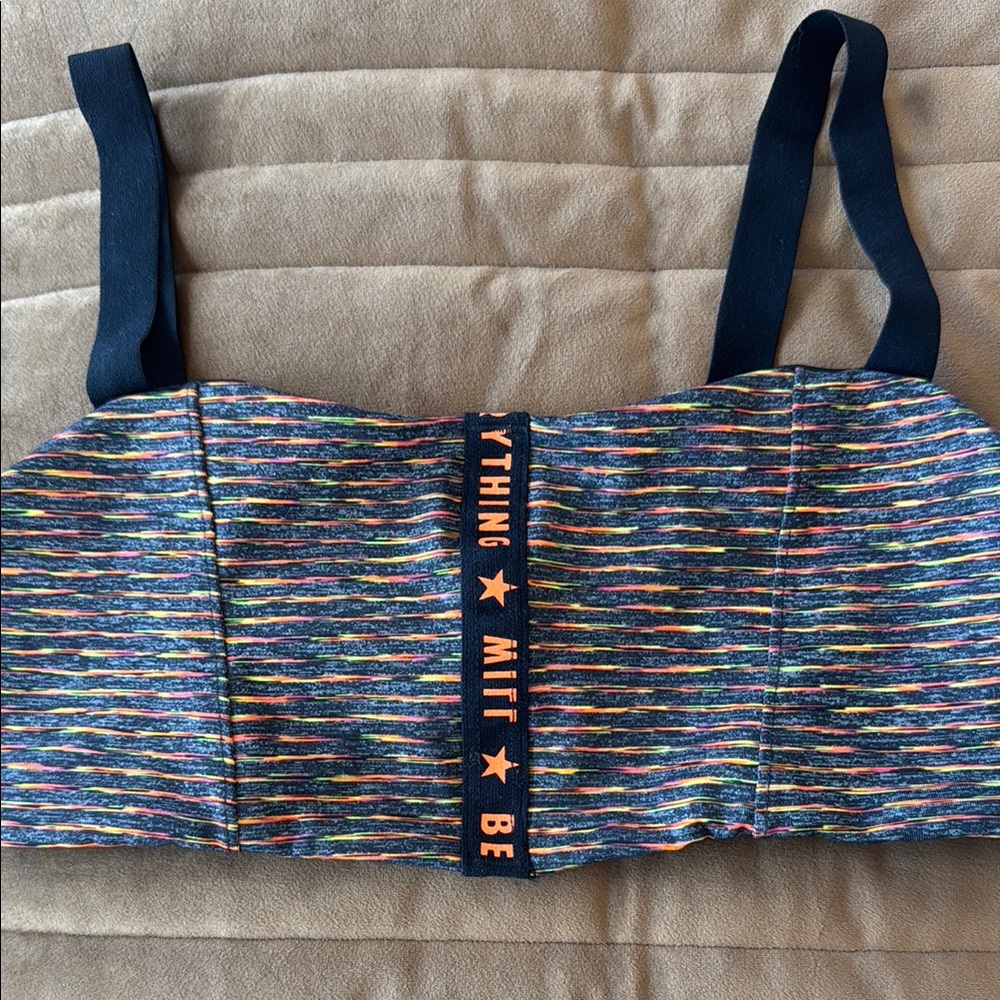Colorful Striped Sports Bra